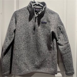 Gray Patagonia Women's Better Sweater 1/4-Zip Fleece SIZE SMALL - like new